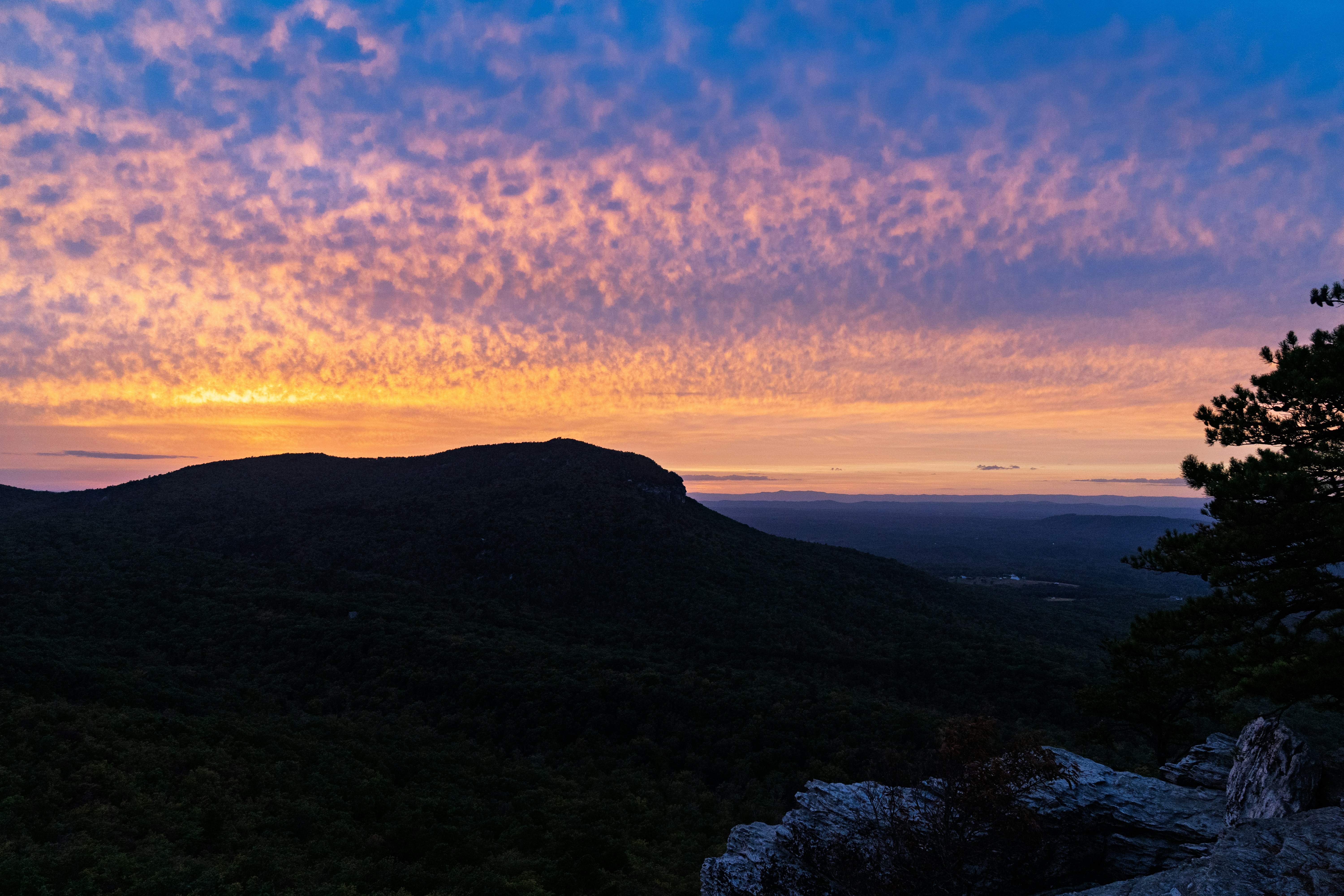 Sauratown Mountains at sunset